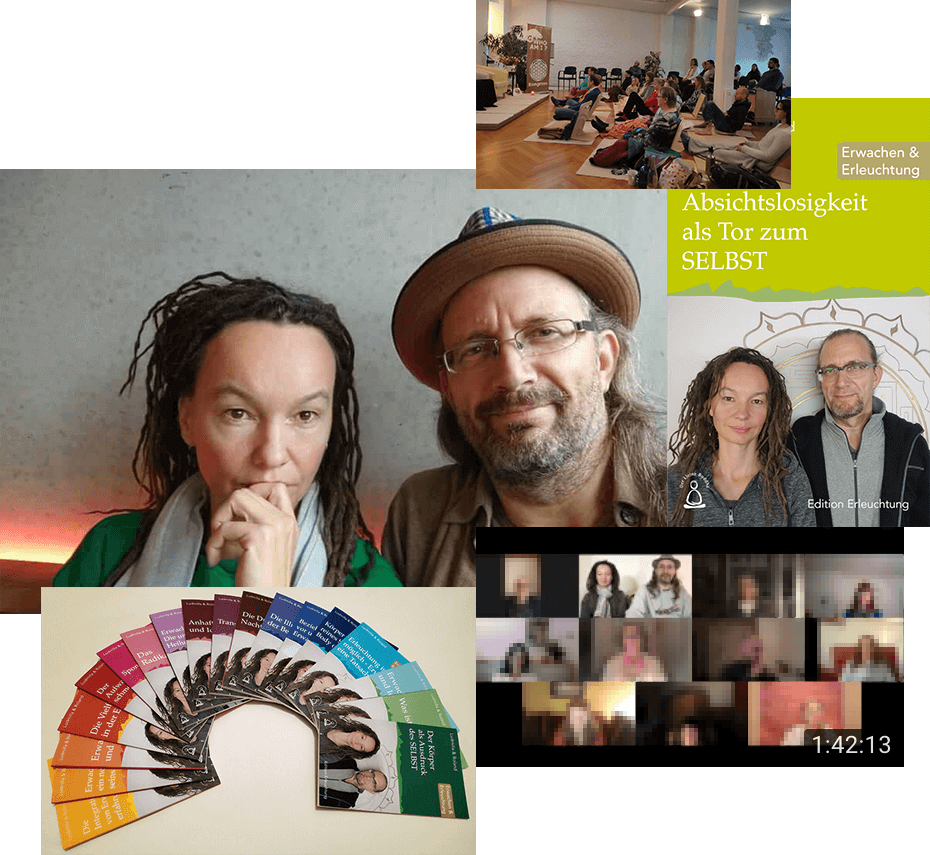 Ludmilla & Roland, spirituelle Begleitung zu Erwachen und Erleuchtung in Seminaren, Live-Gruppen per Zoom und Büchern