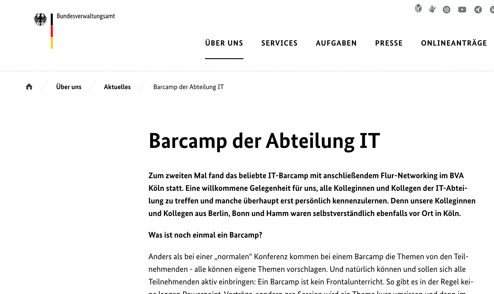 Internes BarCamp der IT Abteilung BVA