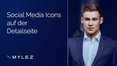 Social Media Icons auf der Detailseite