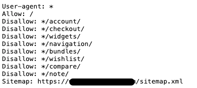 shopware sitemap in robots txt