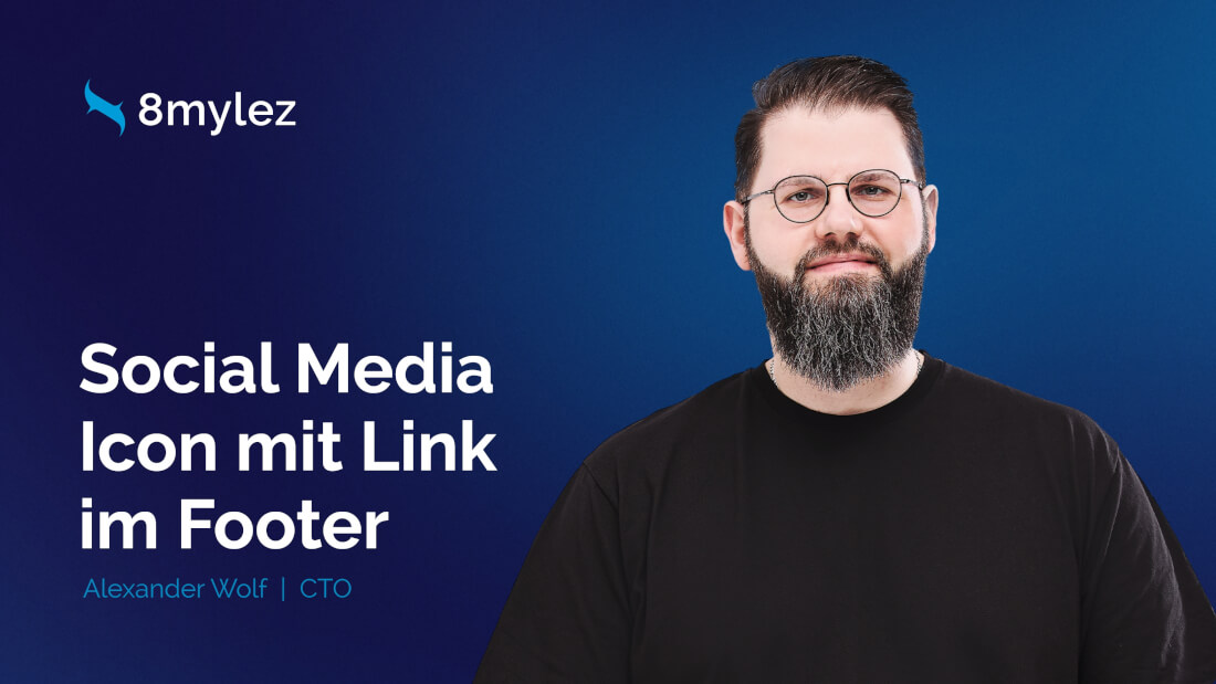 Social Media Icon mit Link im Footer