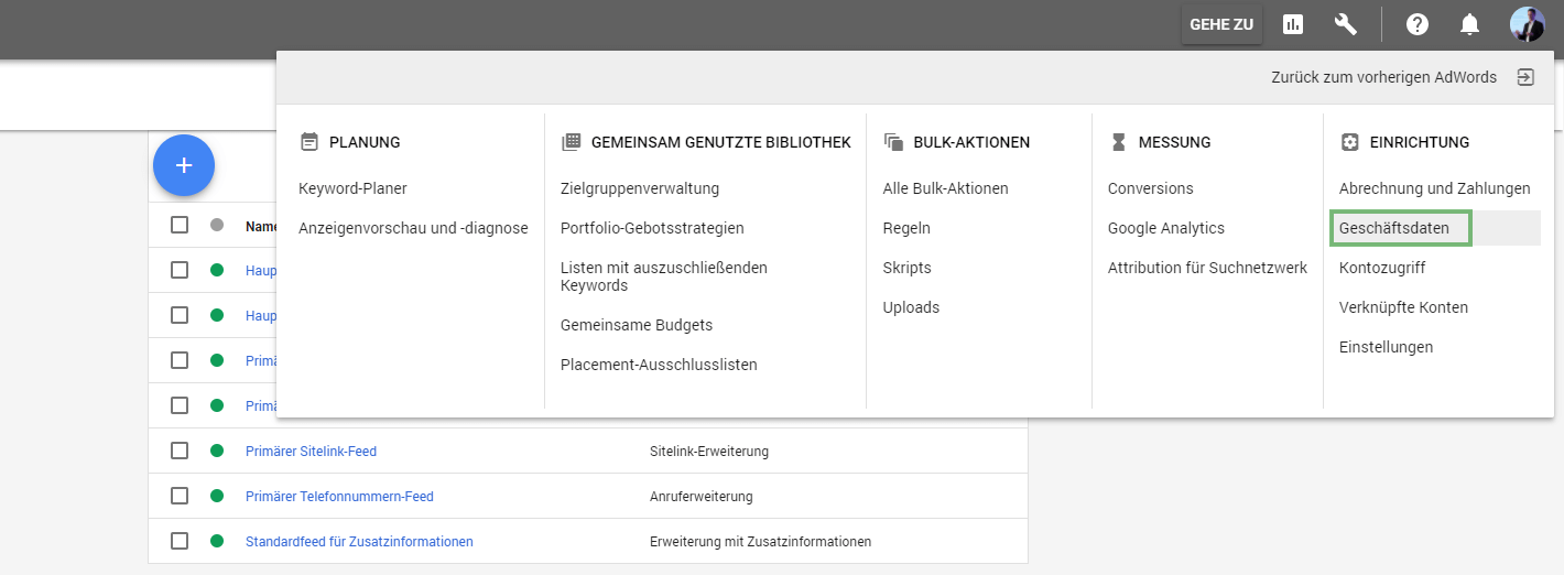 Gesch  ftsdaten