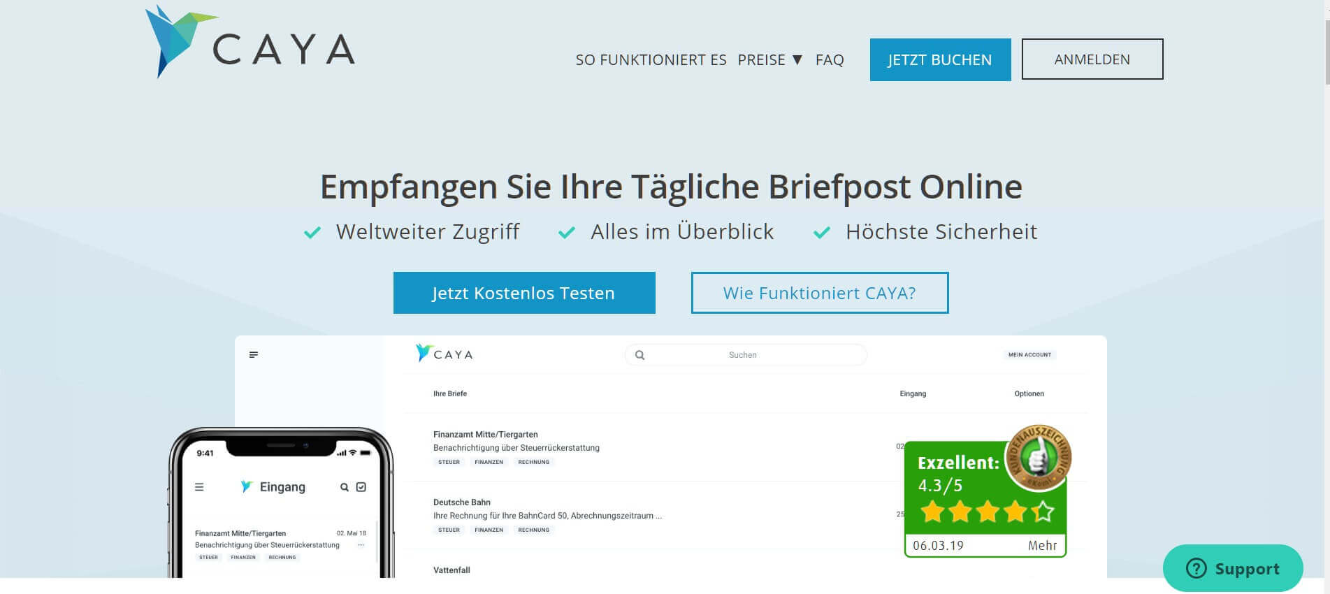 Digitaler Briefkasten Vergleich Caya Digitalkasten Und Co