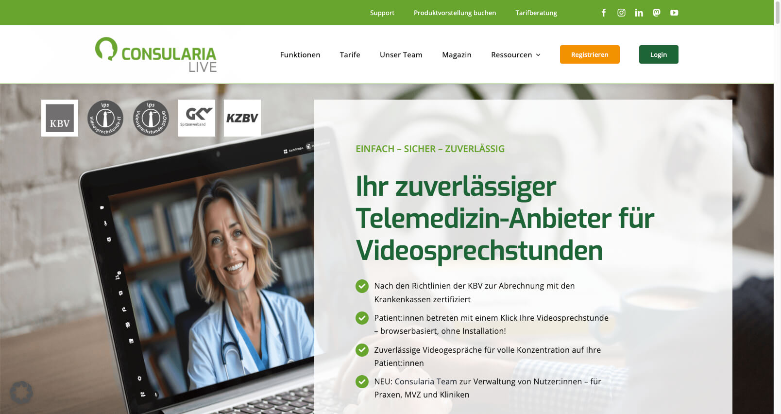 Consularia Live Die KBV zertifizierte Videosprechstunde 11 12 2025 02 12 PM