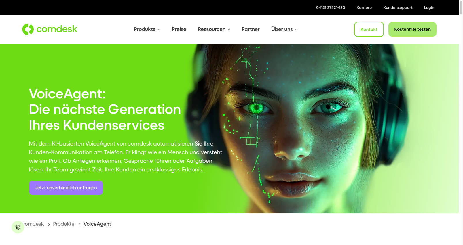 comdesk VoiceAgent Sprachassistent fuer Kundenservice Vertrieb 11 12 2025 01 59 PM