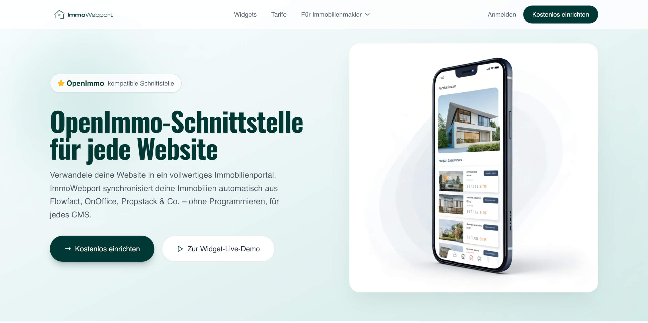 ImmoWebport Startseite