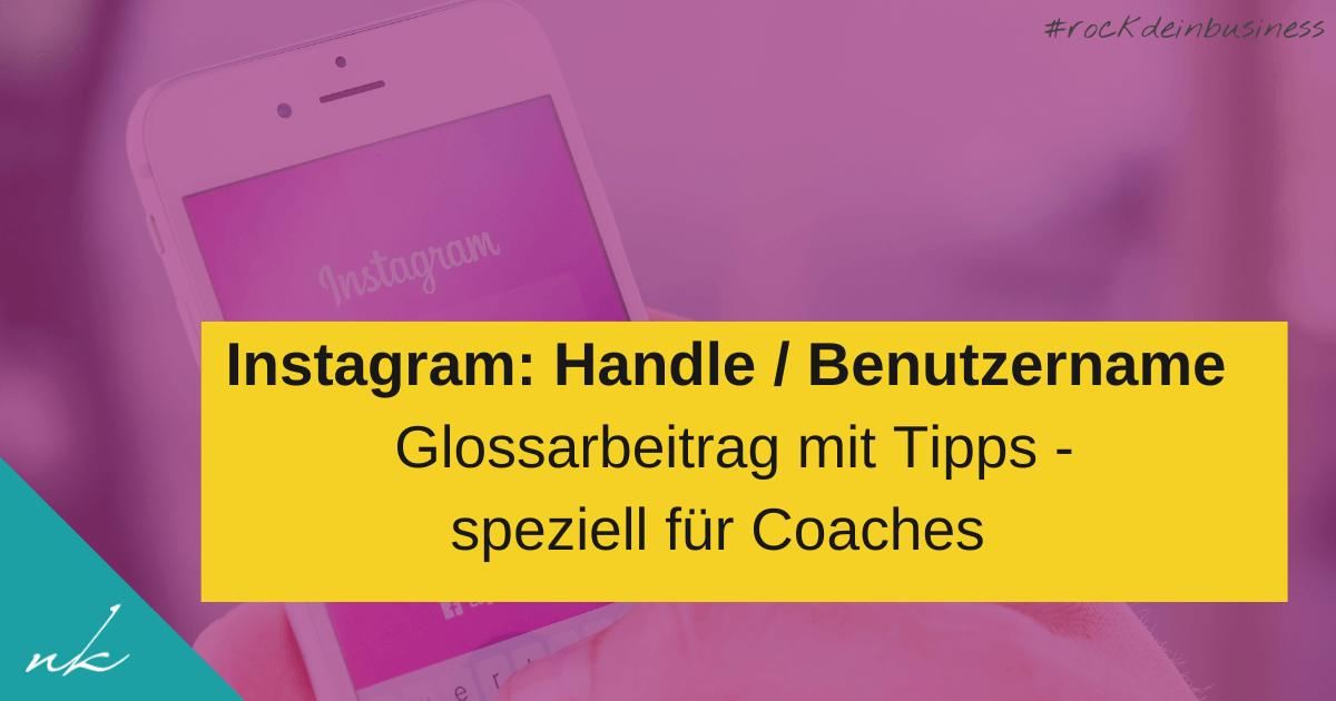 Handle (Benutzername) auf Instagram