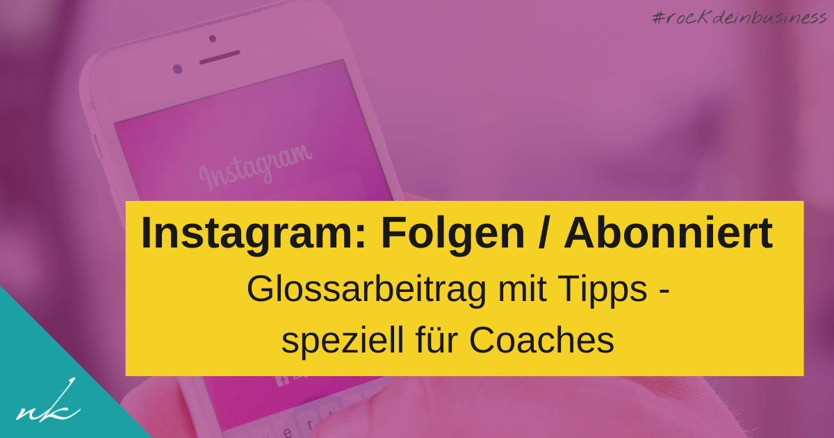 Following / Abonniert auf Instagram