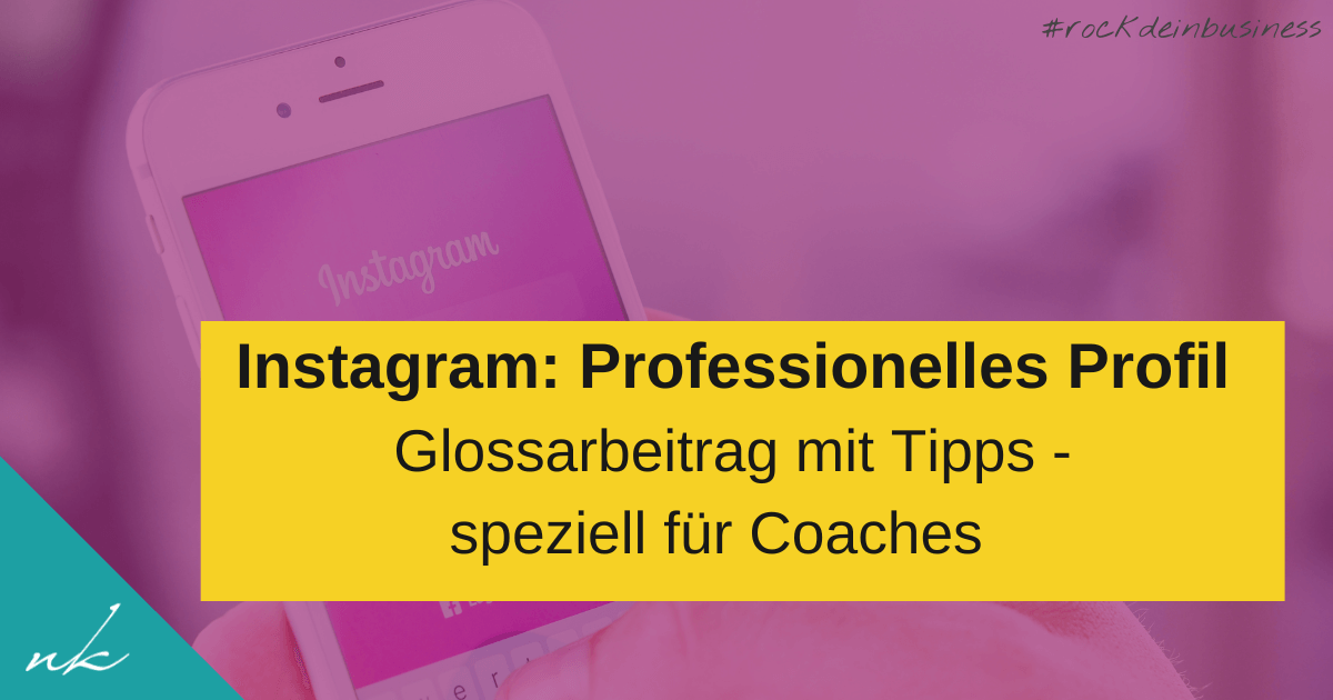 Professionelles Profil auf Instagram
