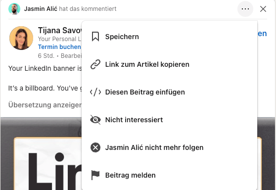 Linkedin Beitraege speichern   Saves