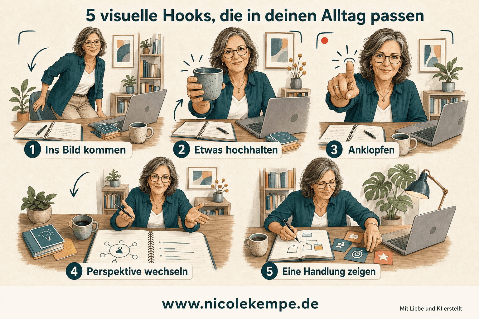 5 visuelle Hooks fuer den Arbeitsalltag