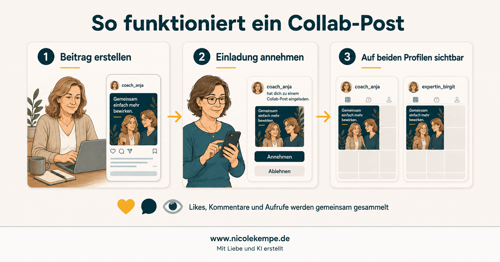 instagram collab post so funktioniert es