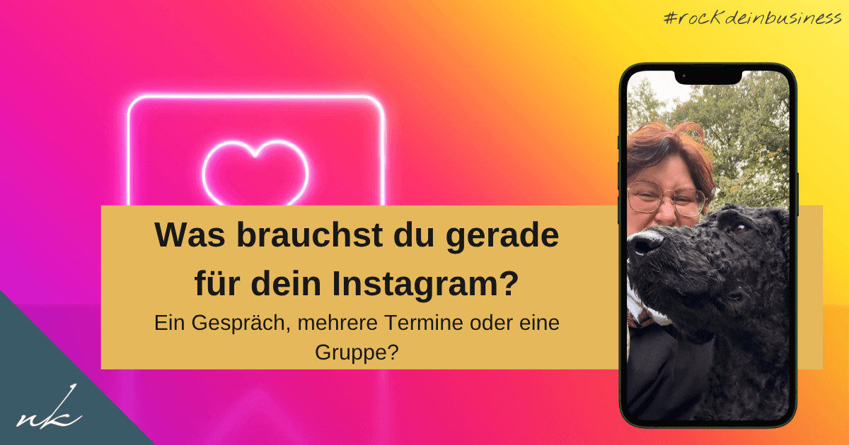 Einzeltermin, fünf Gespräche oder Instagram-Gruppe: Was passt zu dir?