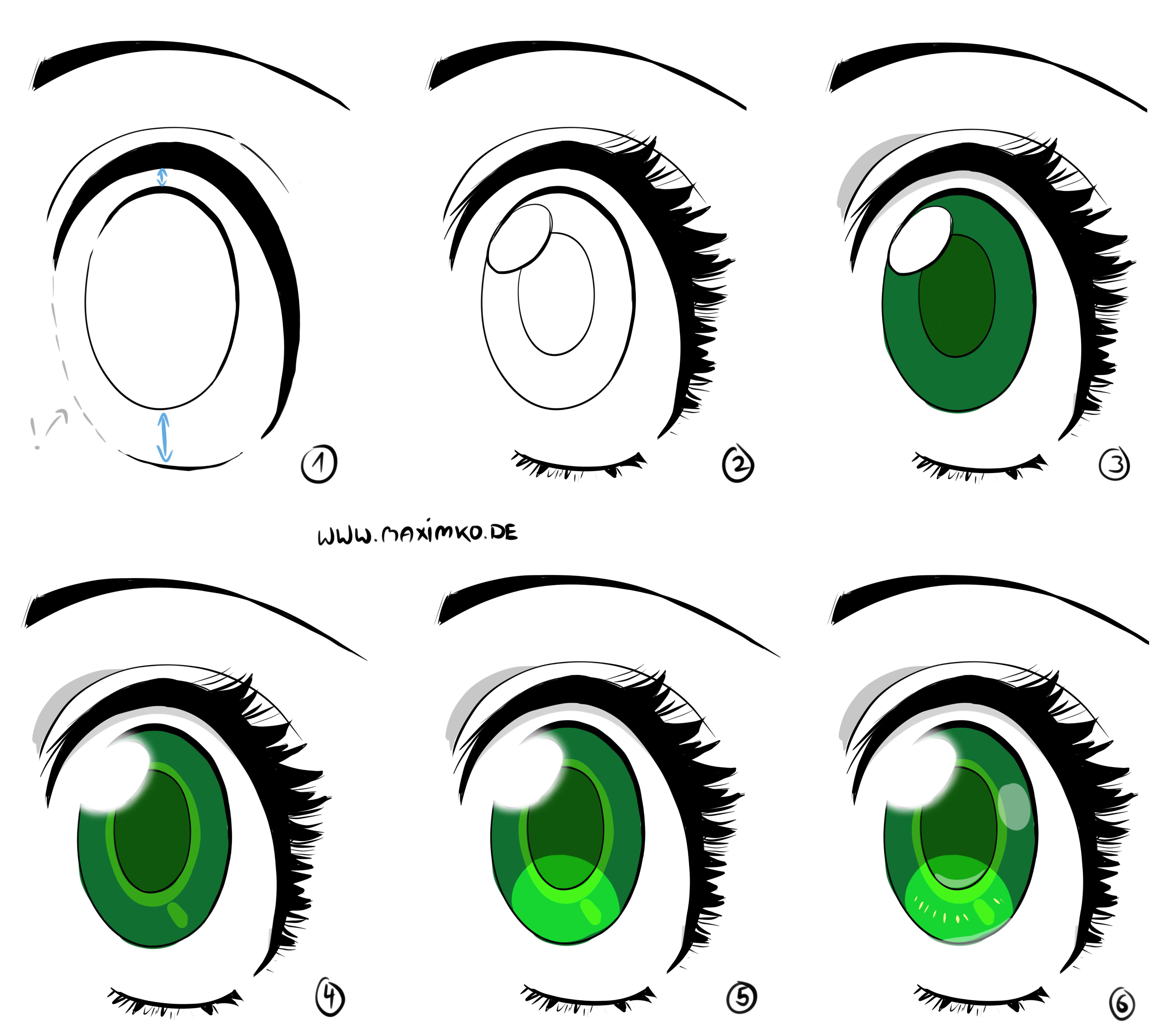 Manga Augen zeichnen - Manga Zeichenschule Tutorial
