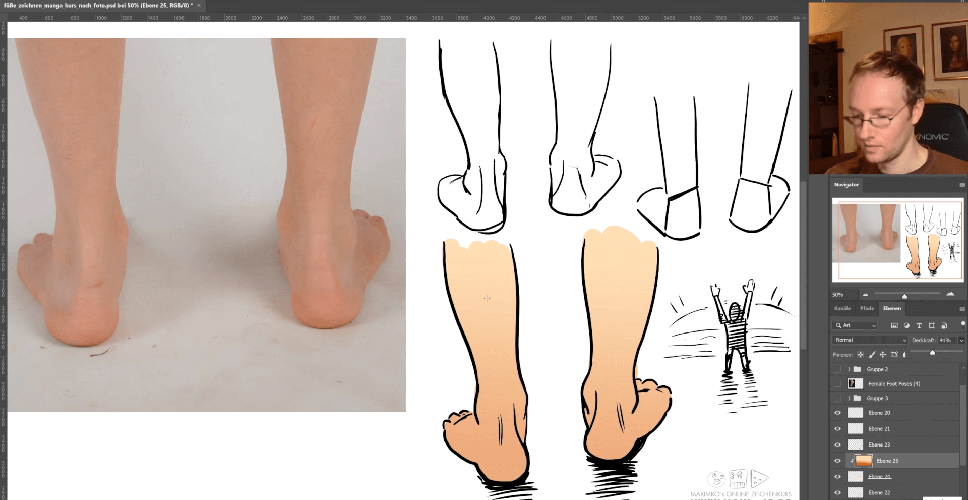 anime manga challenge beine füße zeichnen lernen live stream
