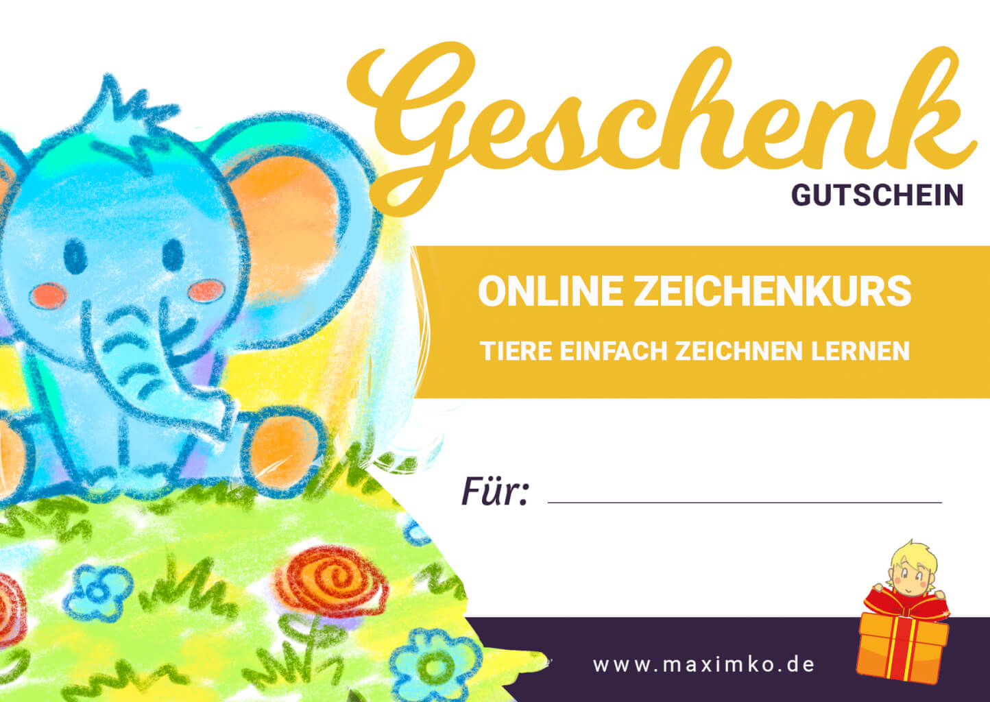 geschenk gutschein bild zum herunterladen tiere zeichnen lernen für kinder