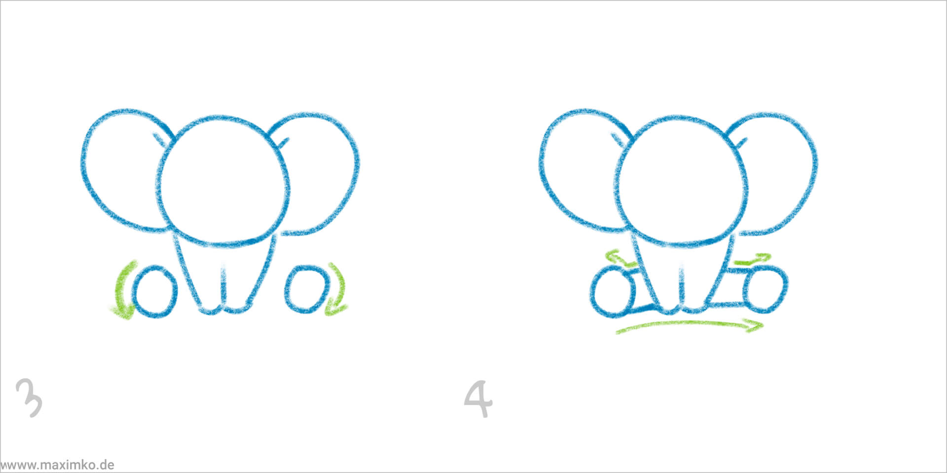 elefant zeichnen einfach kind eltern kawaii schritt3 4 tutorial anleitung zeichenkurs tiere maxim simonenko