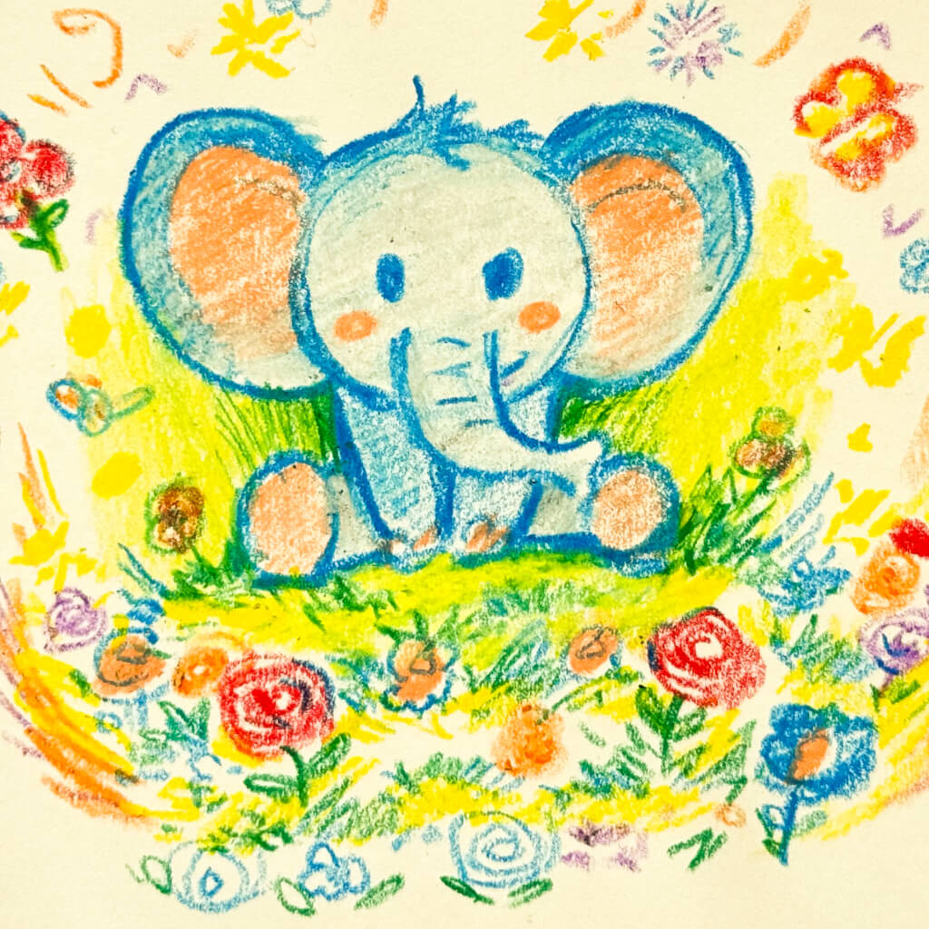 tiere zeichnen lernen für kinder elefant auf einer wiese modulbild