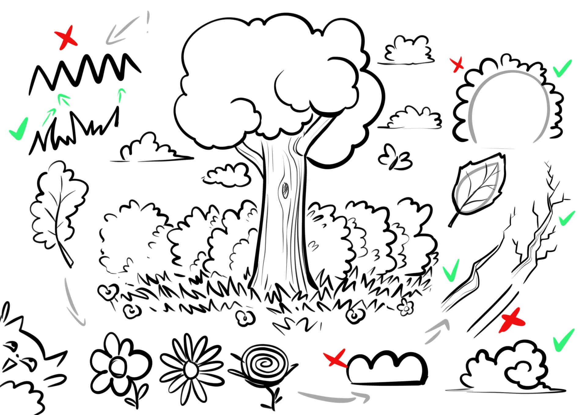 zeichnen lernen für beginner landschaften szenen anime tiere tiefe bunt kawaii