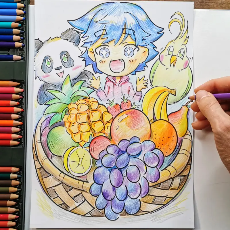 20 Manga-Kawaii Ausmalbilder als PDF für Kleinkinder – sofort ausdrucken