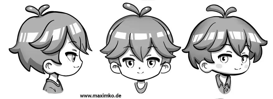 manga chibi drei ansichten vorne seite 34