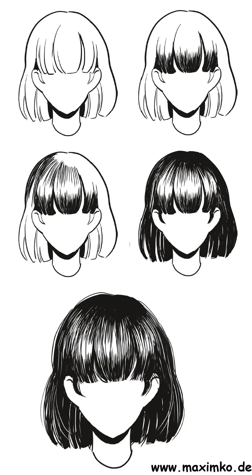 Manga Haare Glanzlicht, Schatten und Tiefe zeichnen – effektive Manga-Technik