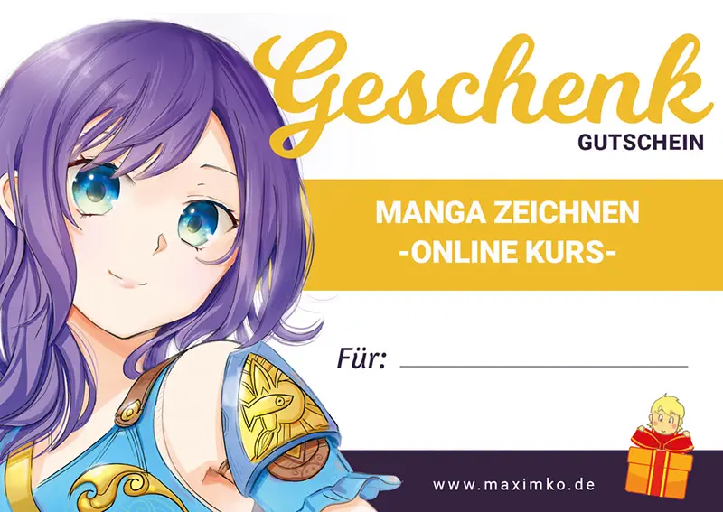 Verschenke Kreativität: Der Manga Masterkurs Gutschein für angehende Zeichner.