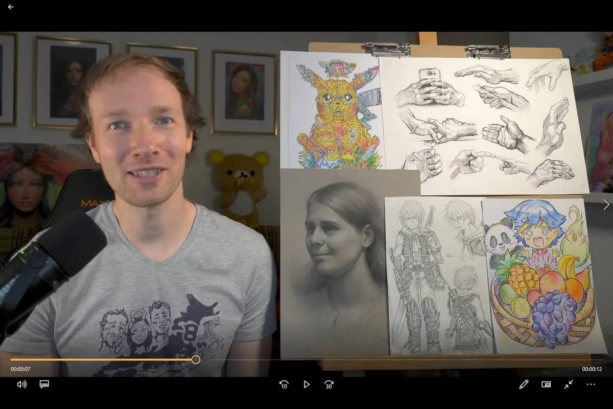 Live-Training im Manga Masterkurs: Maxim Simonenko gibt direktes Feedback zu Zeichnungen im Dojo.