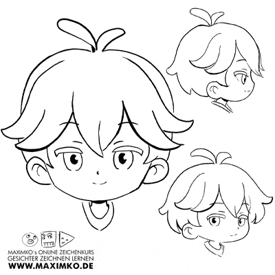 Manga Zeichenkurs Modulbild: Gesichter zeichnen lernen im Chibi-, Shonen-, Shojo- und Seinen-Stil