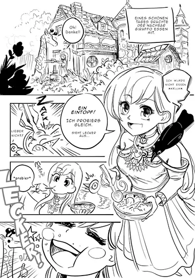 Manga Zeichenkurs Modulbild: Schrift und Soundwords zur Manga Seite hinzufügen