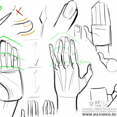 Manga Zeichenkurs Modulbild: Arme, Beine, Füße und Hände zeichnen lernen