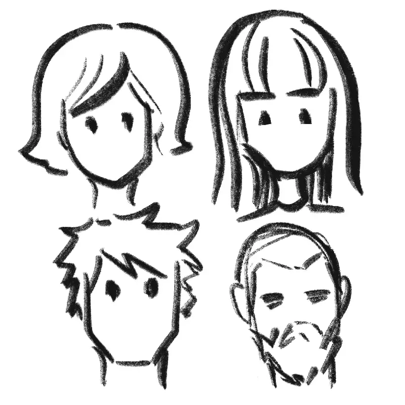 Haare einfach und effektiv zeichnen – verschiedene Frisuren mit wenigen Strichen für Anfänger