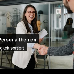Aktuelle Personalthemen - nach Wichtigkeit sortiert [01.25]