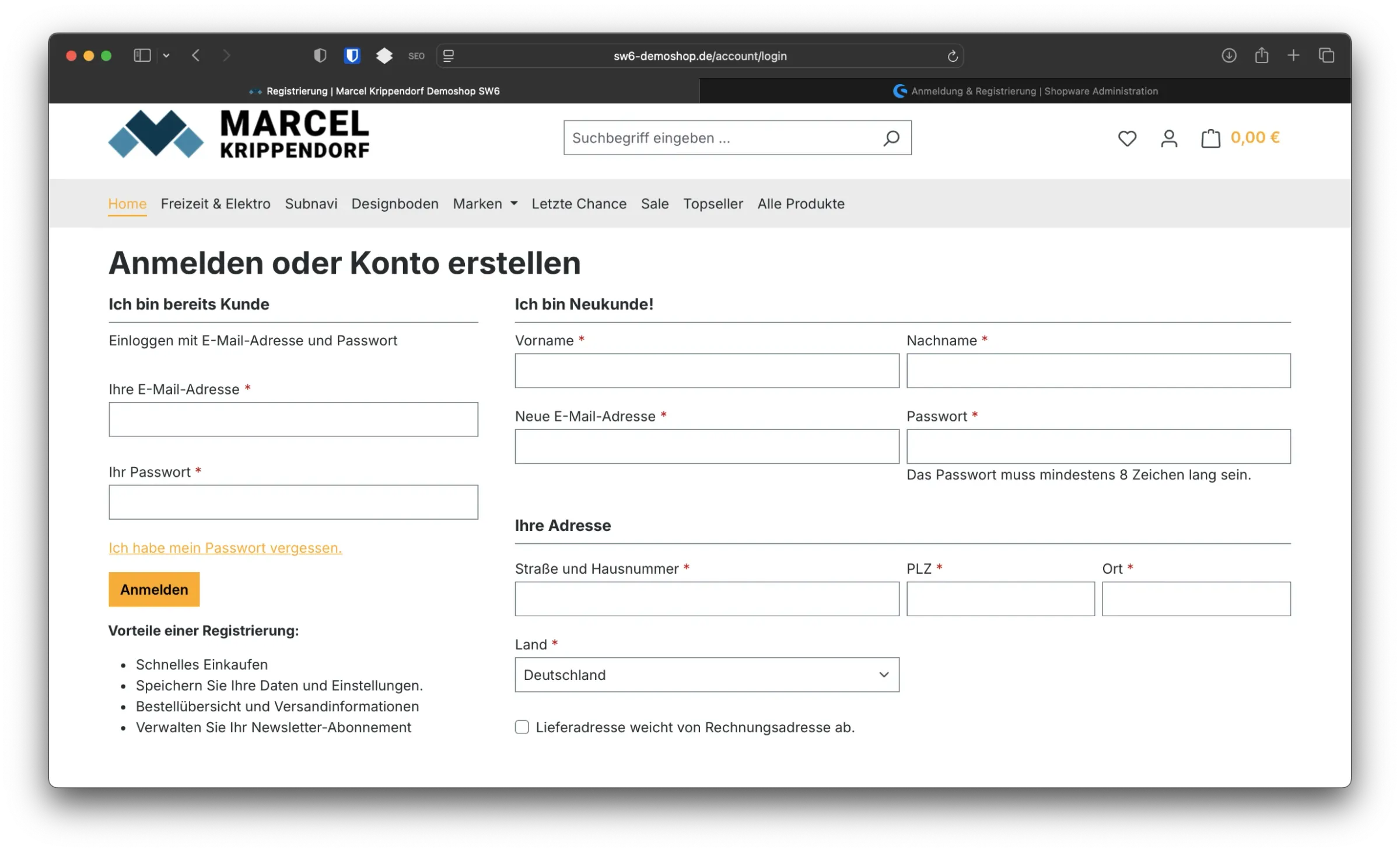 sw simplyworks anrede im checkout entfernen shopware6 3 2