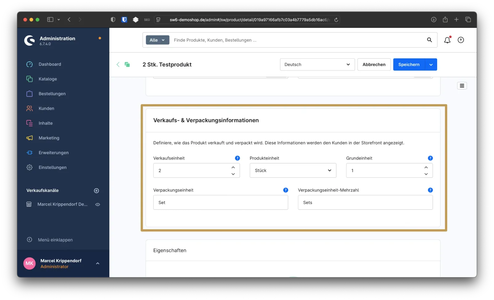 sw simplyworks einzelpreisberechnung shopware6 2 2