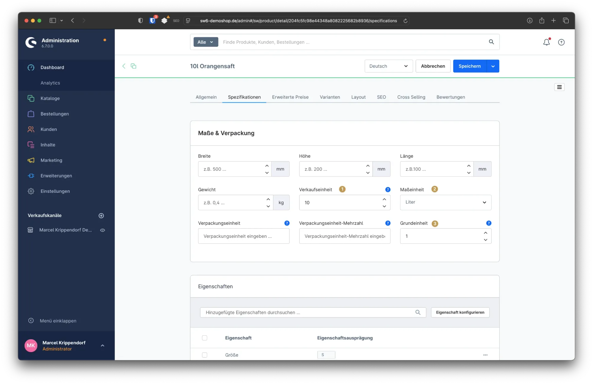 sw simplyworks grundpreisangabe shopware6 1 2