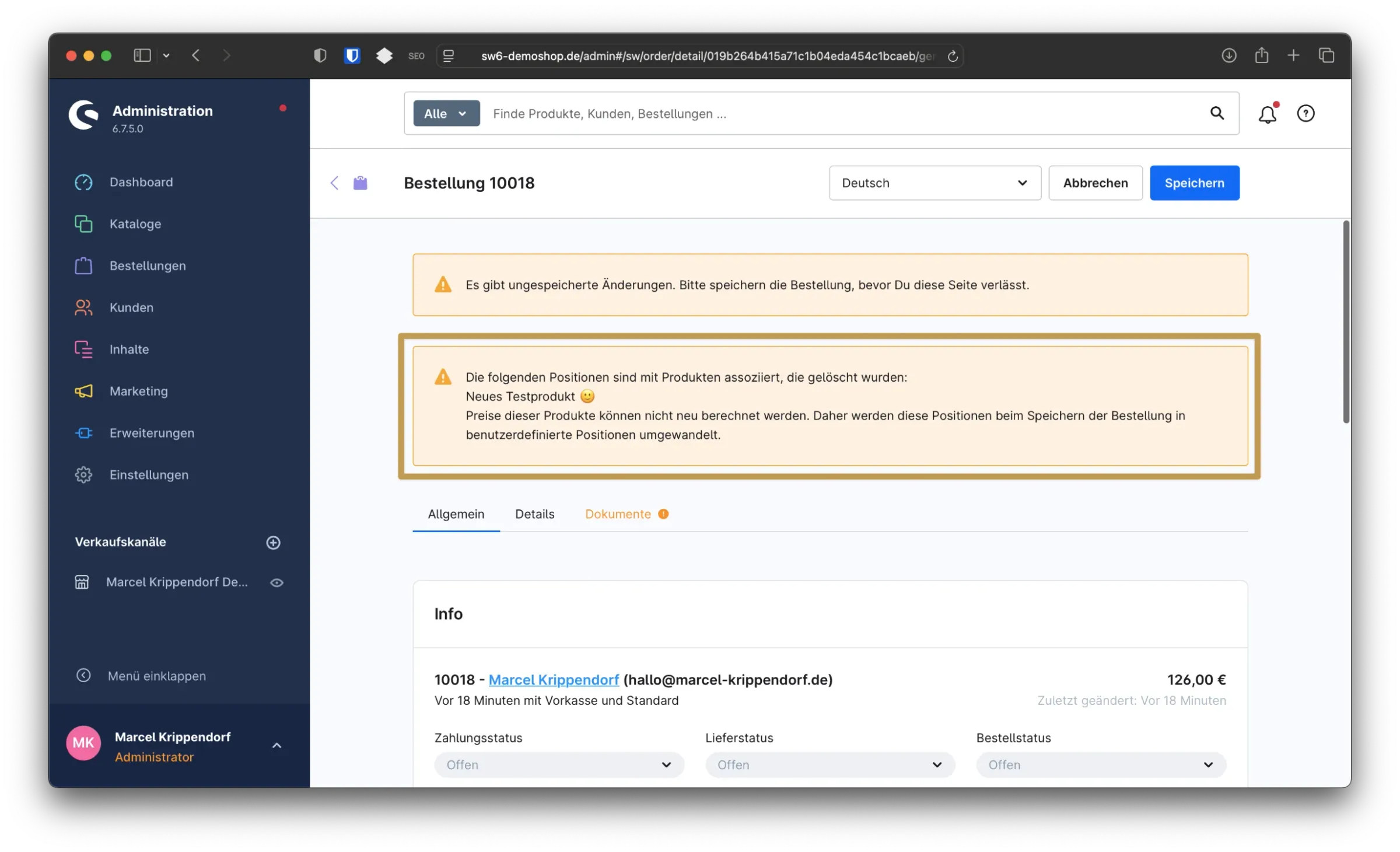 sw simplyworks keine artikel in shopware loeschen 1 2
