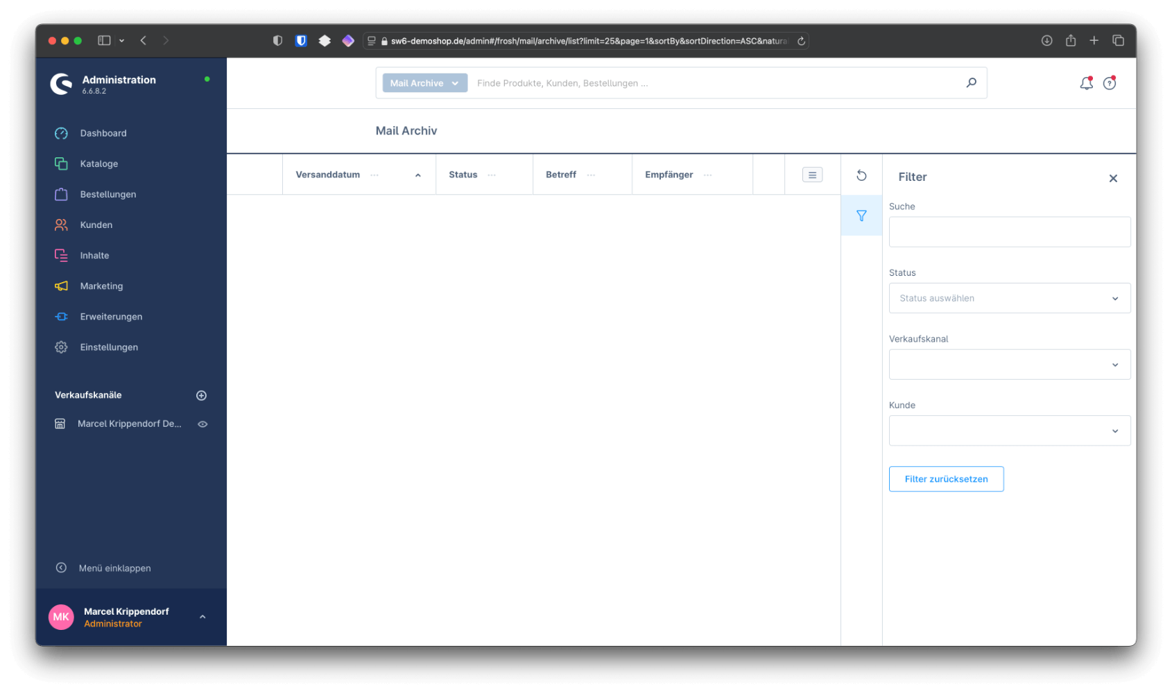 sw simplyworks mail archive installiert 2