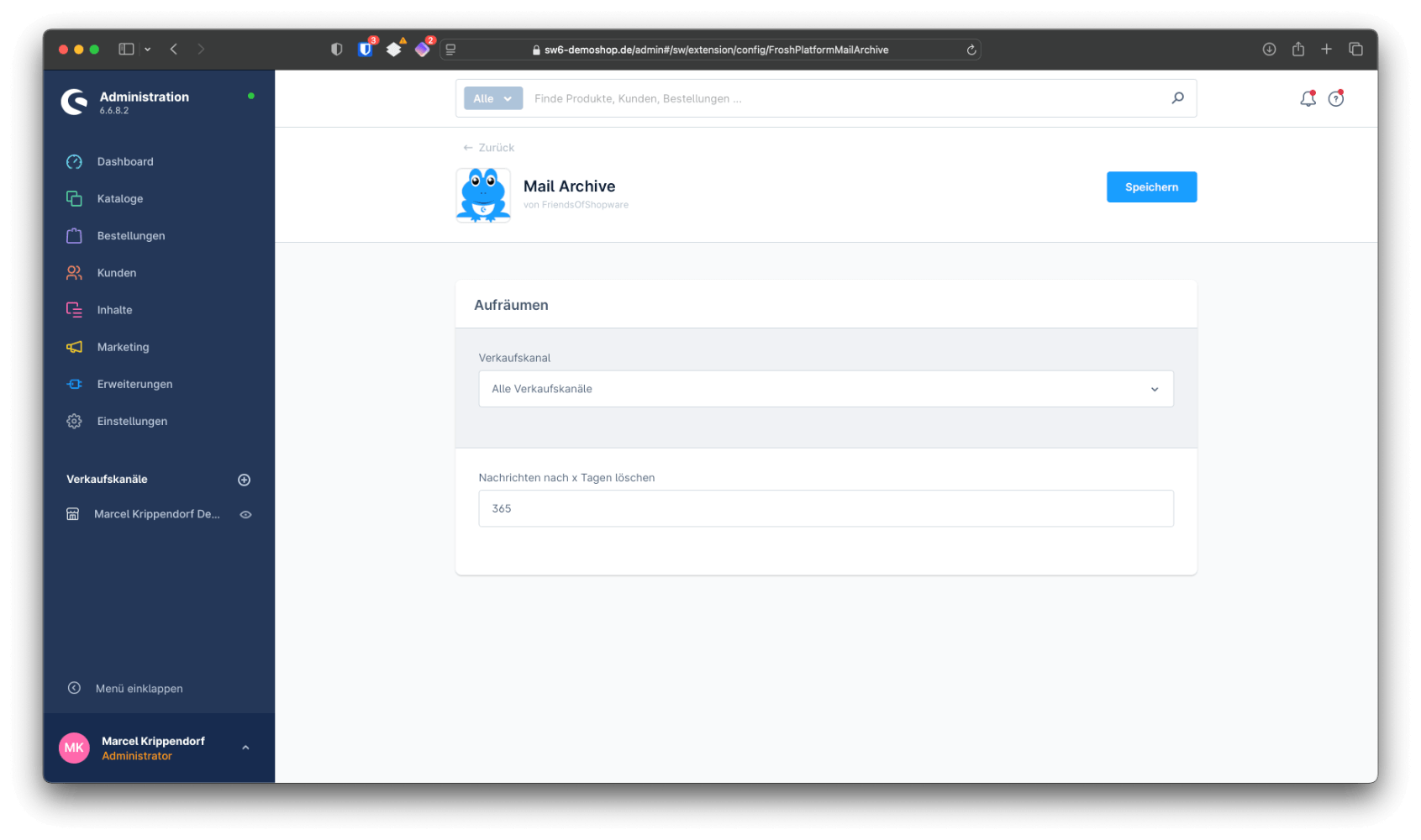 sw simplyworks mail archive loeschen 2