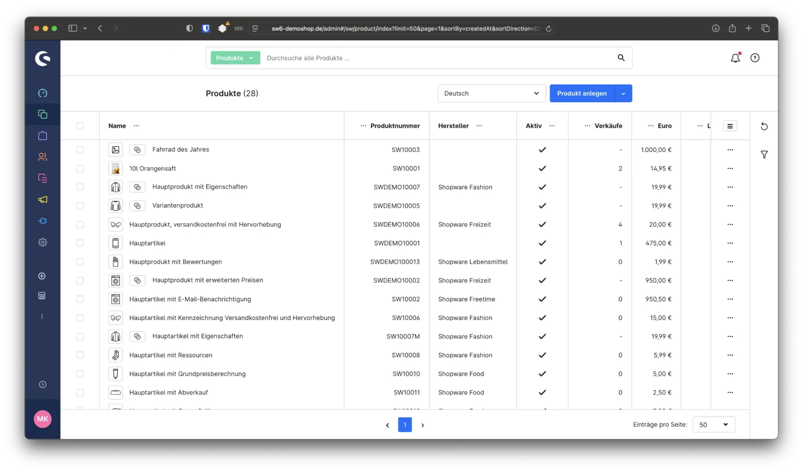 Effizient arbeiten mit dem Produktmodul