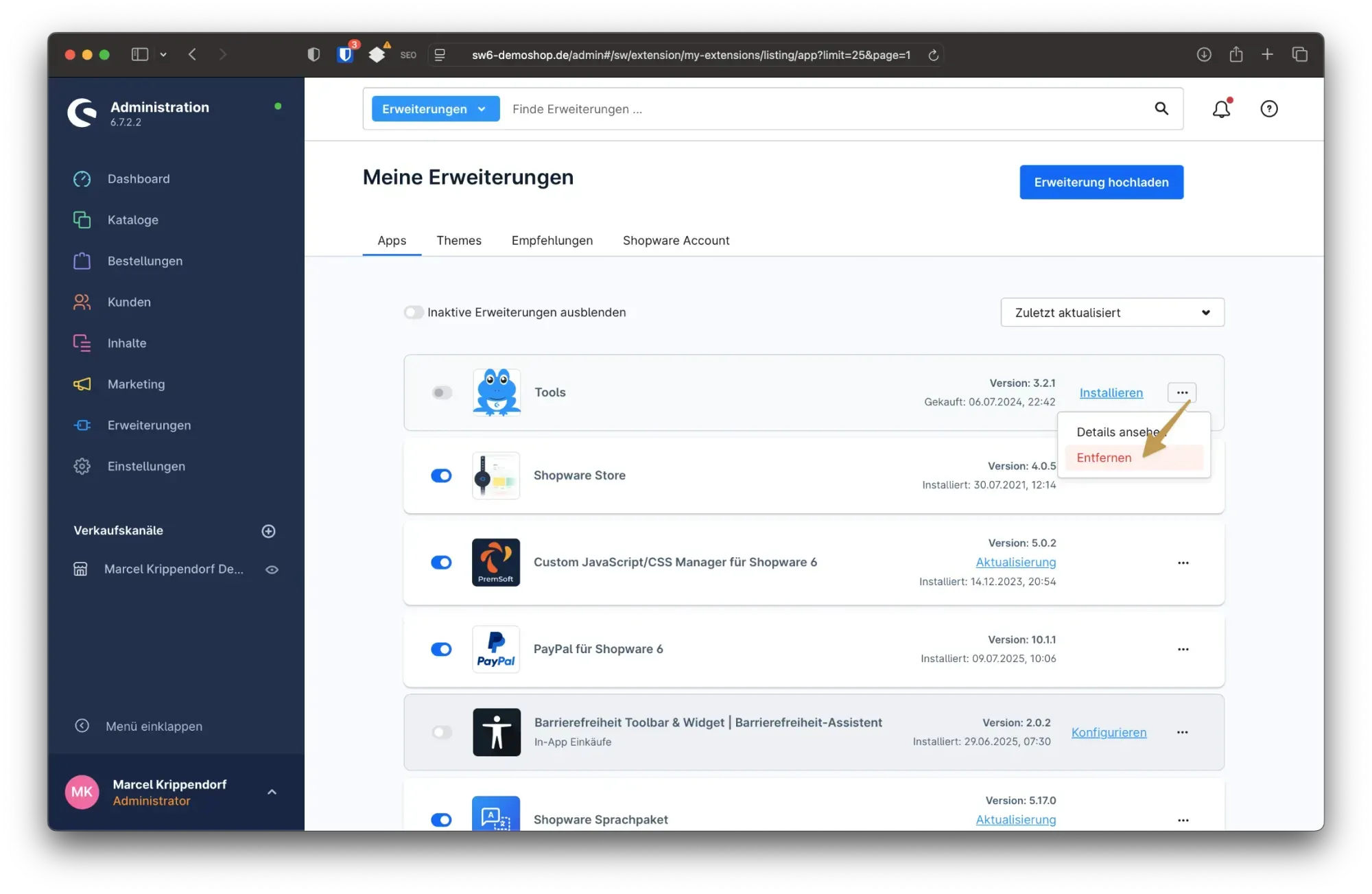 sw simplyworks unlizensierte erweiterung 4 3