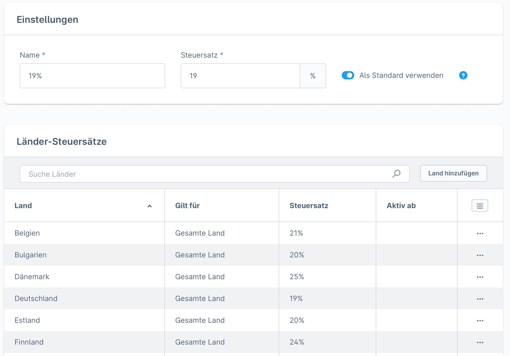 uebersicht steuersaetze