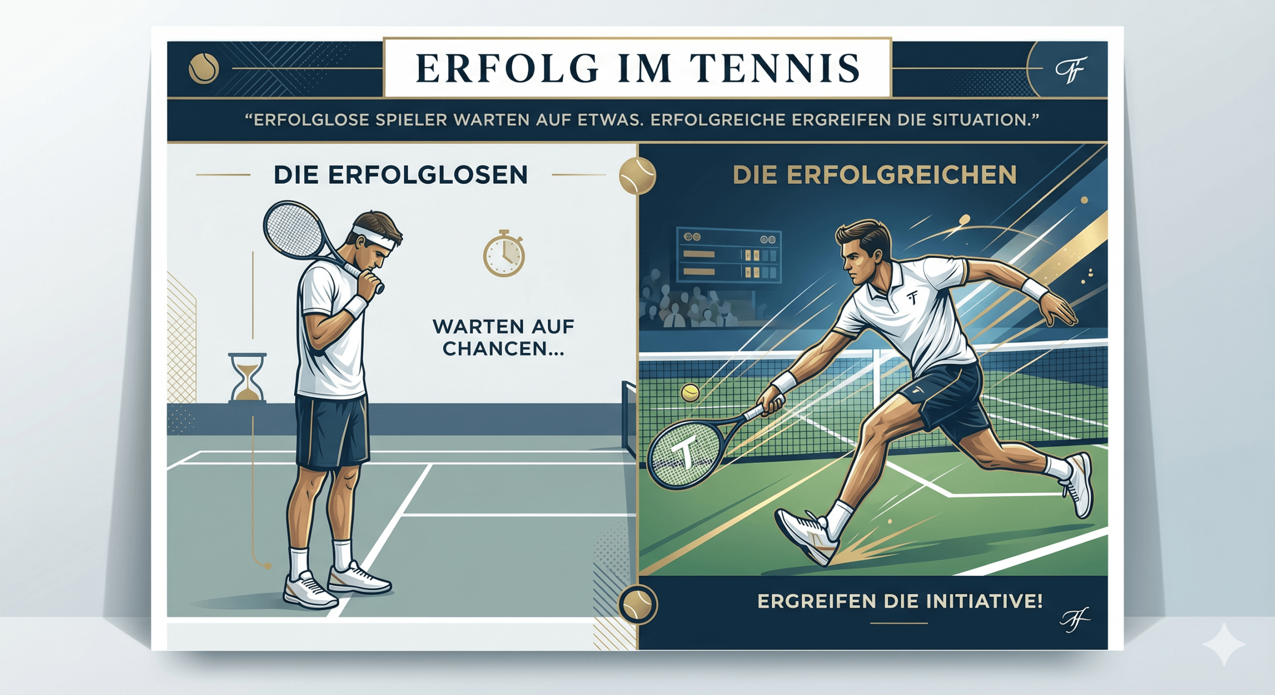 Erfolg im Tennis Infografik