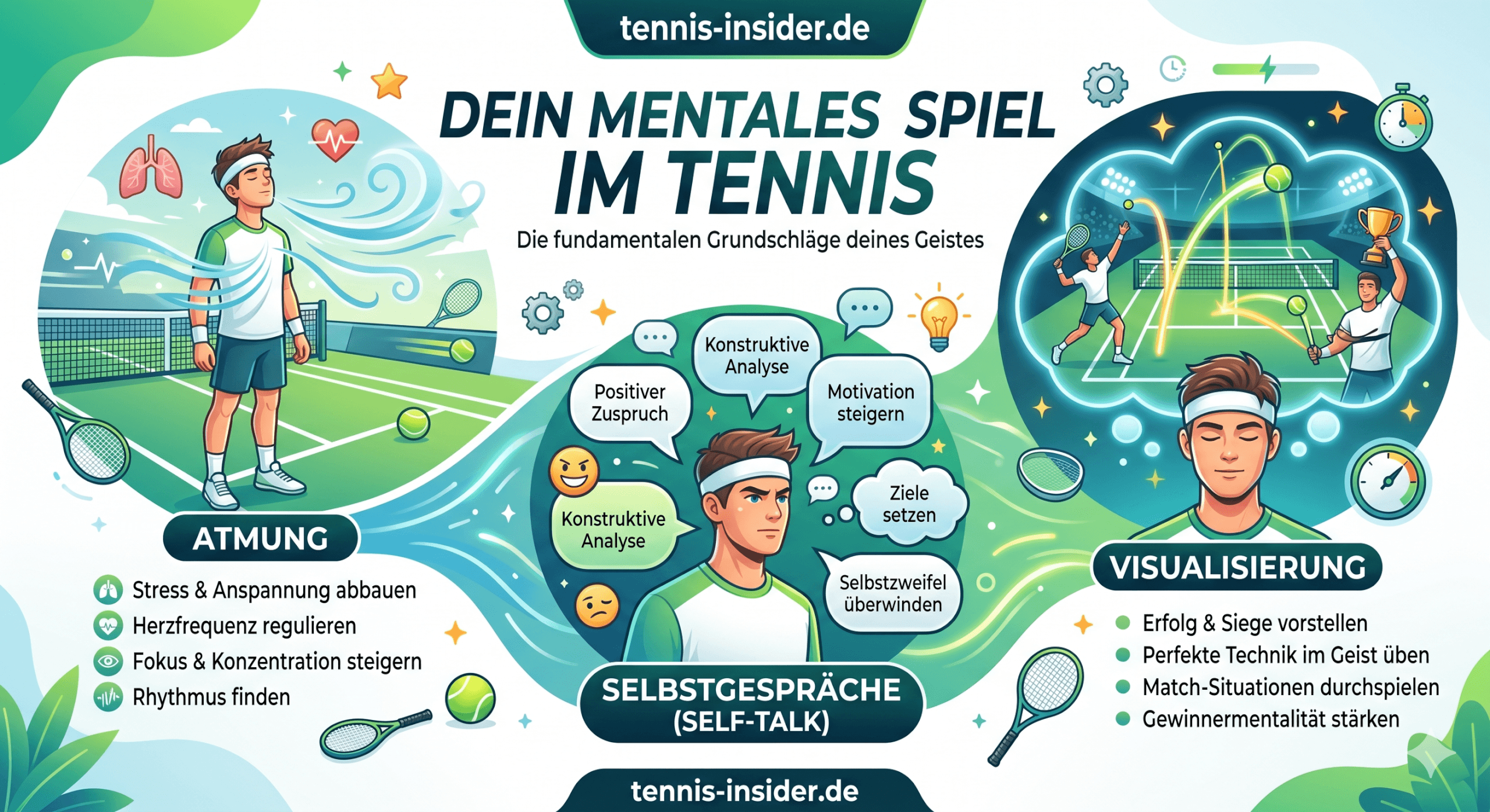 Mentale Uebungen im Tennis Infografik