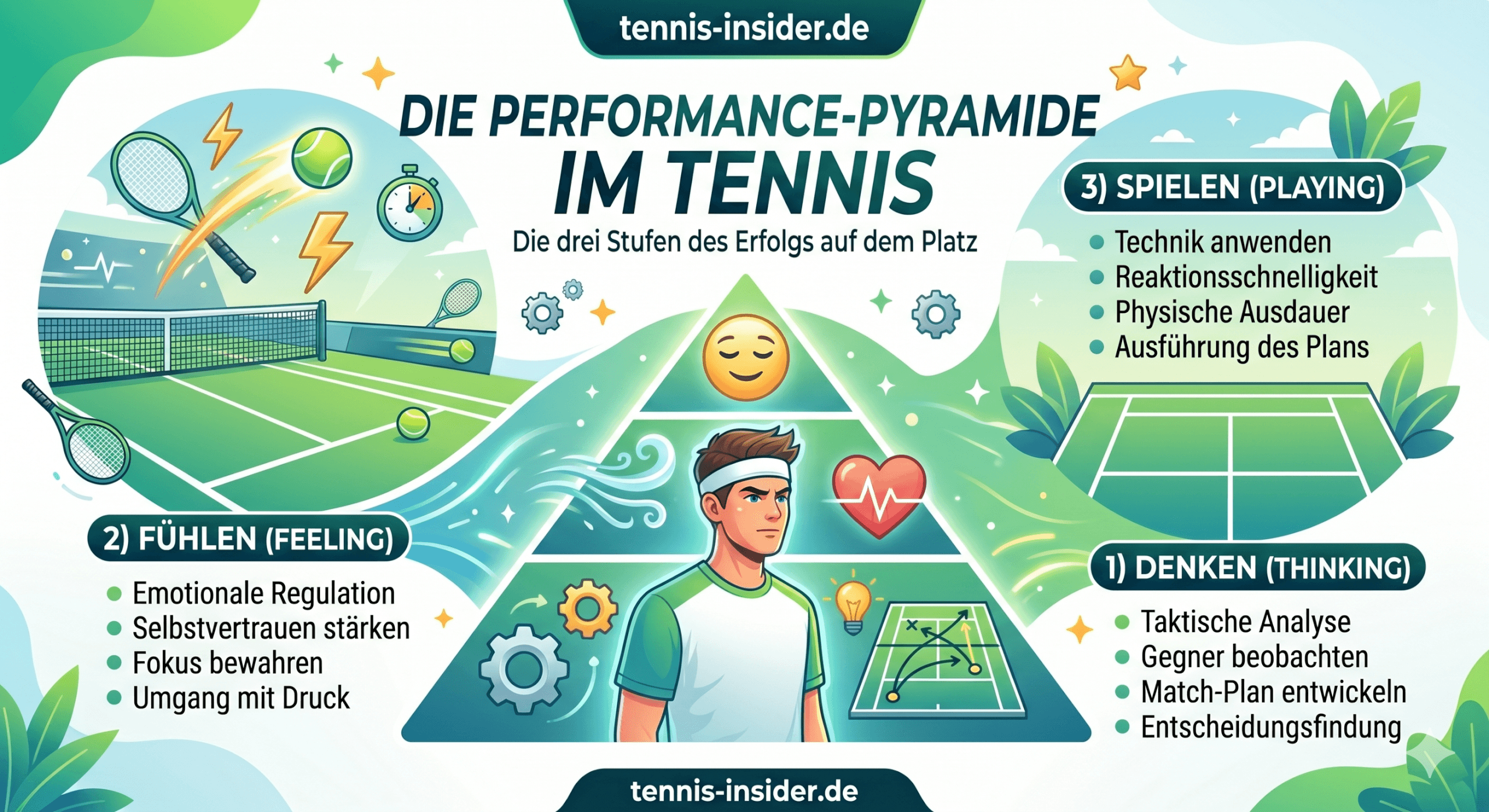 Performance Pyramide im Tennis Infografik