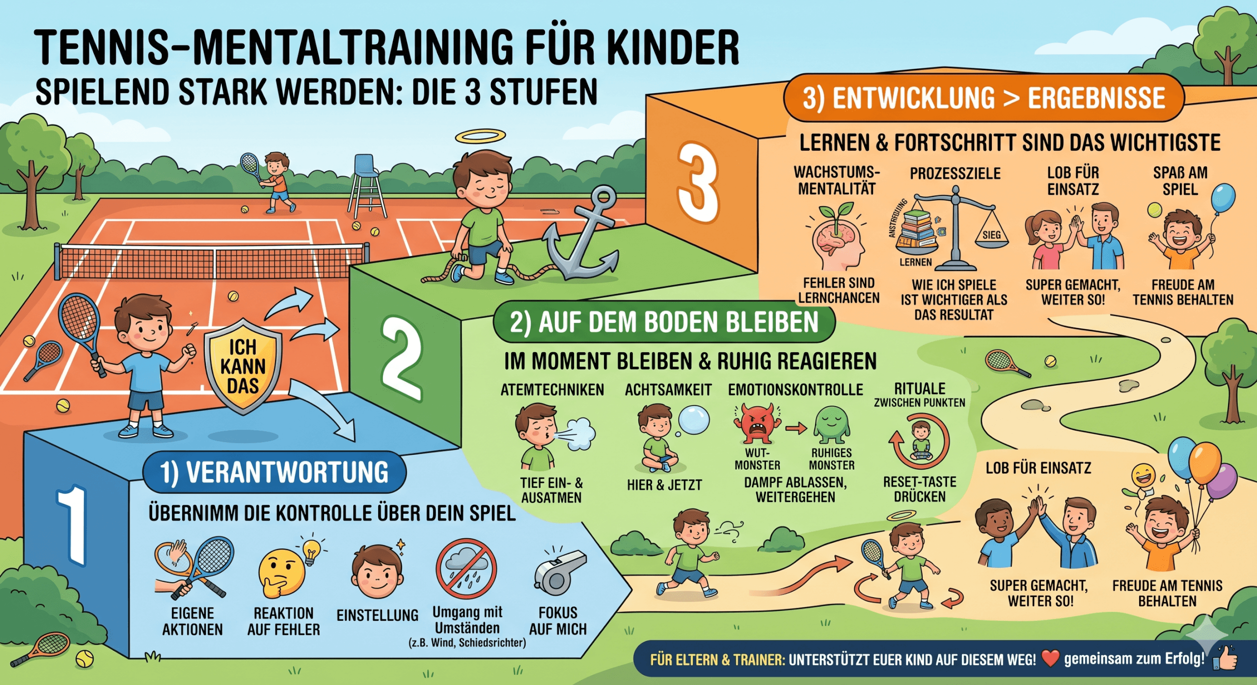 Tennis Menaltraining fuer Kinder