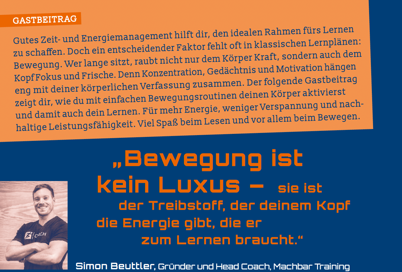 Raus aus dem Sitzmodus und rein in die Bewegung