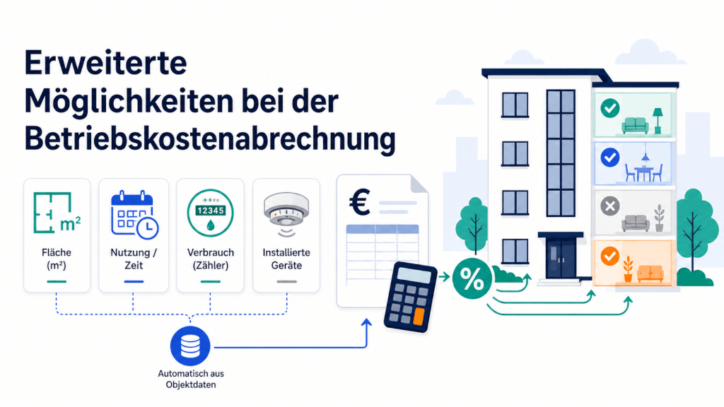 Erweiterte Möglichkeiten bei der Betriebskostenabrechnung