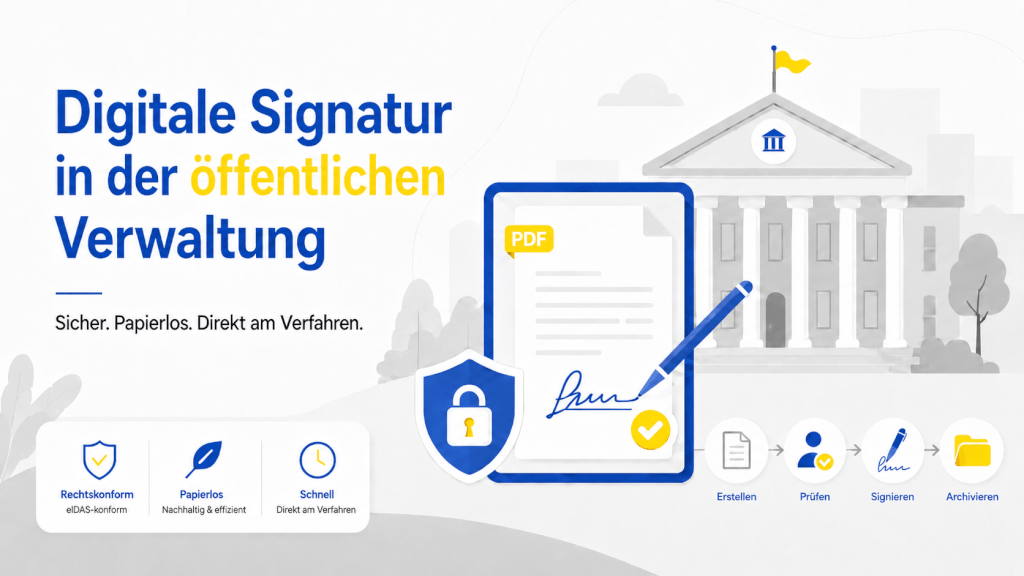 Digital signieren in der öffentlichen Verwaltung: Schluss mit Ausdrucken, Unterschreiben, Einscannen