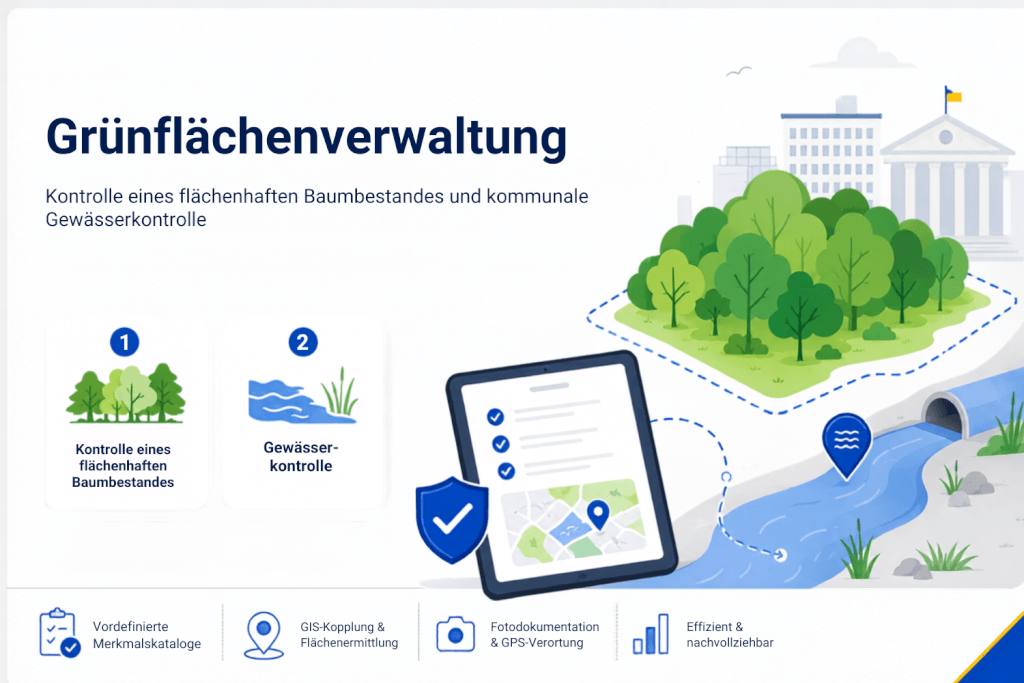 Effiziente Kontrollen mit ARCHIKART: Baumbestände und Gewässer im Blick